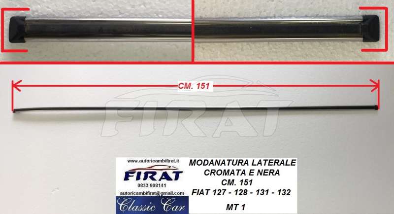 MODANATURA LATERALE FIAT 127-128-131-132 CM.151 (MT1)